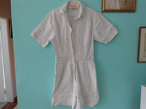END OF SUMMER SALE!!! White Linen Jumpsuit (Large)